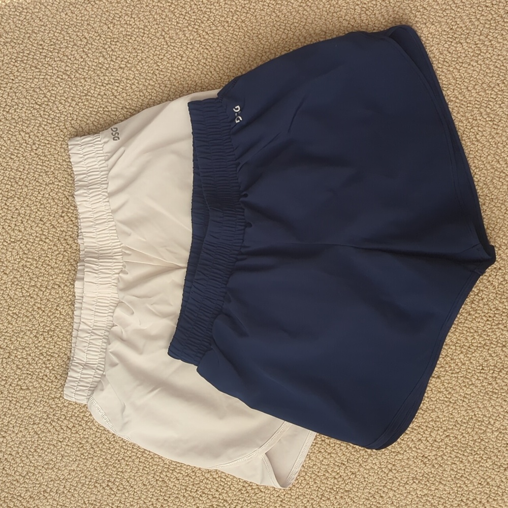 Girls DSG Shorts White and Navy